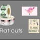 Adhesive label rolls and flat-cut examples