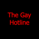 Red text reading The Gay Hotline