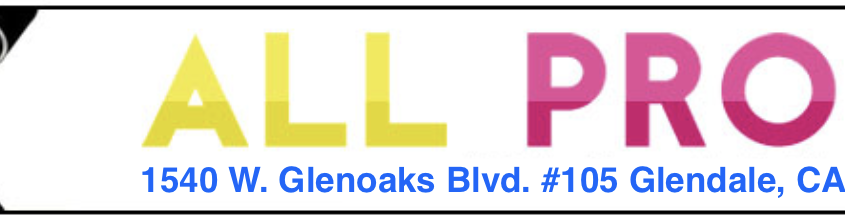 All Pro Print logo with colorful ink drops