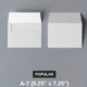 A-7 announcement envelopes on gray background