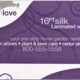 Purple GardenLove 16pt silk laminated business card
