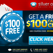 Silver Oak casino $100 free chip advertisement Silver Oak casino $100 free chip advertisement