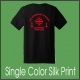 Black T-shirt with red Crusaders chess logo