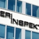 Building facade with Lotteriinspektionen sign
