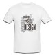 White T-shirt with black typography design