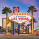 Welcome to Fabulous Las Vegas sign at dusk