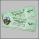 Two green concert tickets for county fair