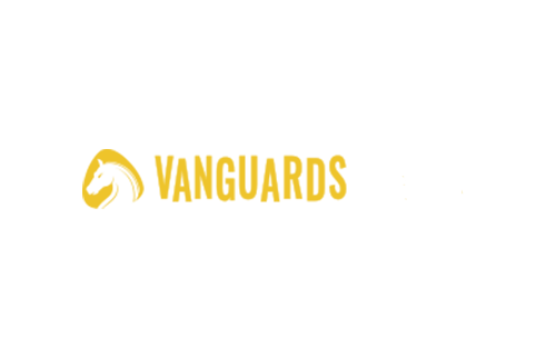 Vanguards Casino logo with yellow horse emblem