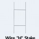 H-shaped wire stake for garden plants