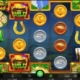 Irish-themed slot machine screen with gold coins