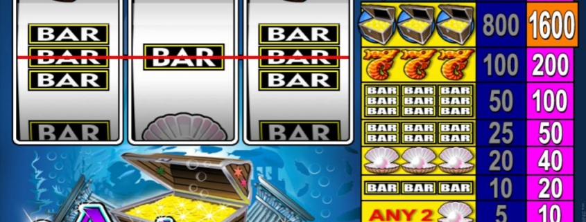 Atlantis slot machine reels and paytable