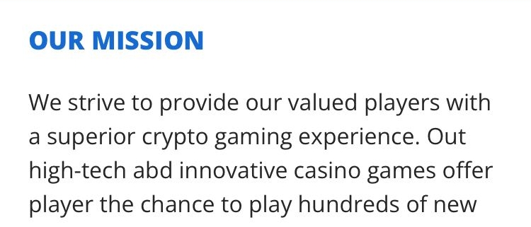 Crypto Loko mobile mission statement page