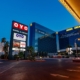 OYO and MGM Grand hotels at dusk