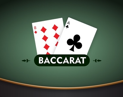 Baccarat logo with two playing cards