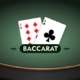 Baccarat logo with two playing cards