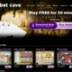 Online casino homepage with slots and cards