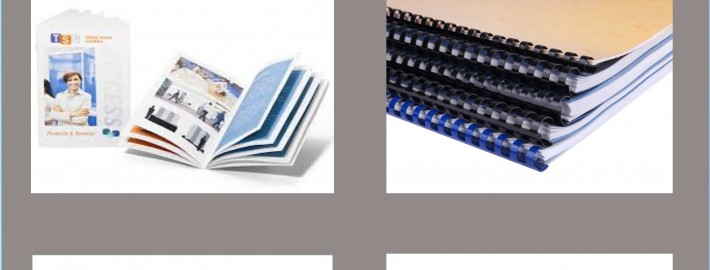 Samples of printed booklets and catalogs