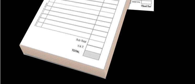 Stack of 2- and 3-part invoice books
