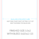 Business card template with bleed and safety lines