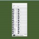 Employee time card with punch slots