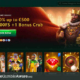 Online casino homepage featuring king and queen