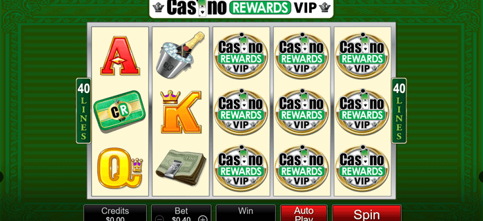 Casino Rewards VIP slot machine reels display