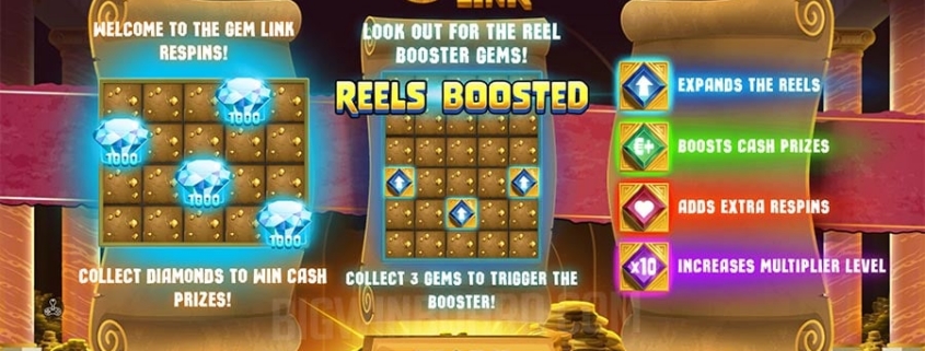 Gem Link slot game reels boosted