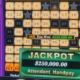 Slot machine displaying $250,000 jackpot