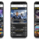 Three phones displaying Energy Casino website screens