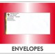 White business envelope on red background