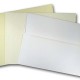 Three blank envelopes in cream and white