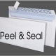 Peel-and-seal envelope with open adhesive strip