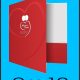 Red 9x12 folder with heart logo