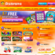 Easter themed online casino homepage with bunnies