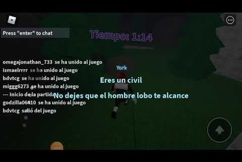 Spanish multiplayer werewolf game screenshot with timer