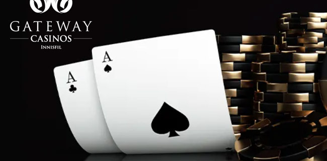 Aces, poker chips, Gateway Casinos logo