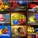 Colorful grid of casino slot game icons