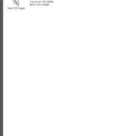 Heart Of Angels nonprofit letterhead with logo