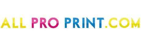 AllProPrint.com colorful logo on black background