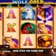 Wolf Gold slot machine reels with symbols