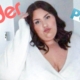 Woman in white top with Tinder and POF