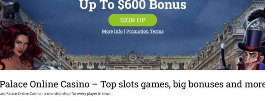 Euro Palace online casino $600 signup banner