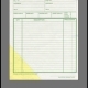 Two-part green printed order form