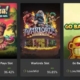 Row of online casino slot game thumbnails