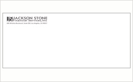 White business envelope with Jackson Stone logo