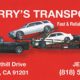 Jerry's Transport car carrier truck on red background