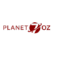 Planet Oz red logo on white background