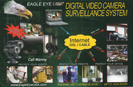 Eagle Eye surveillance system advertisement with cameras