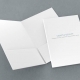 White menu mockup with unfolded sheet