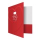 Open red folder with heart logo